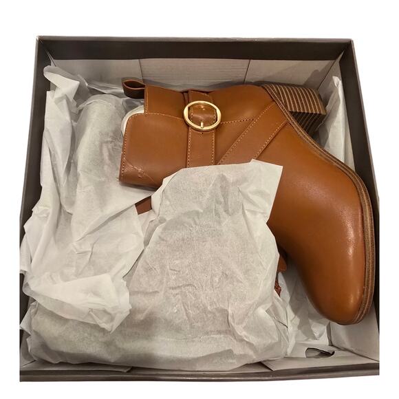 Style & Co Rosaliee Belt Booties in Cognac Brown New Size 6.5 - Picture 5 of 7